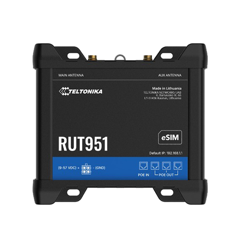 Teltonika RUT951 PoE+ Industrial PoE+ Cellular Router